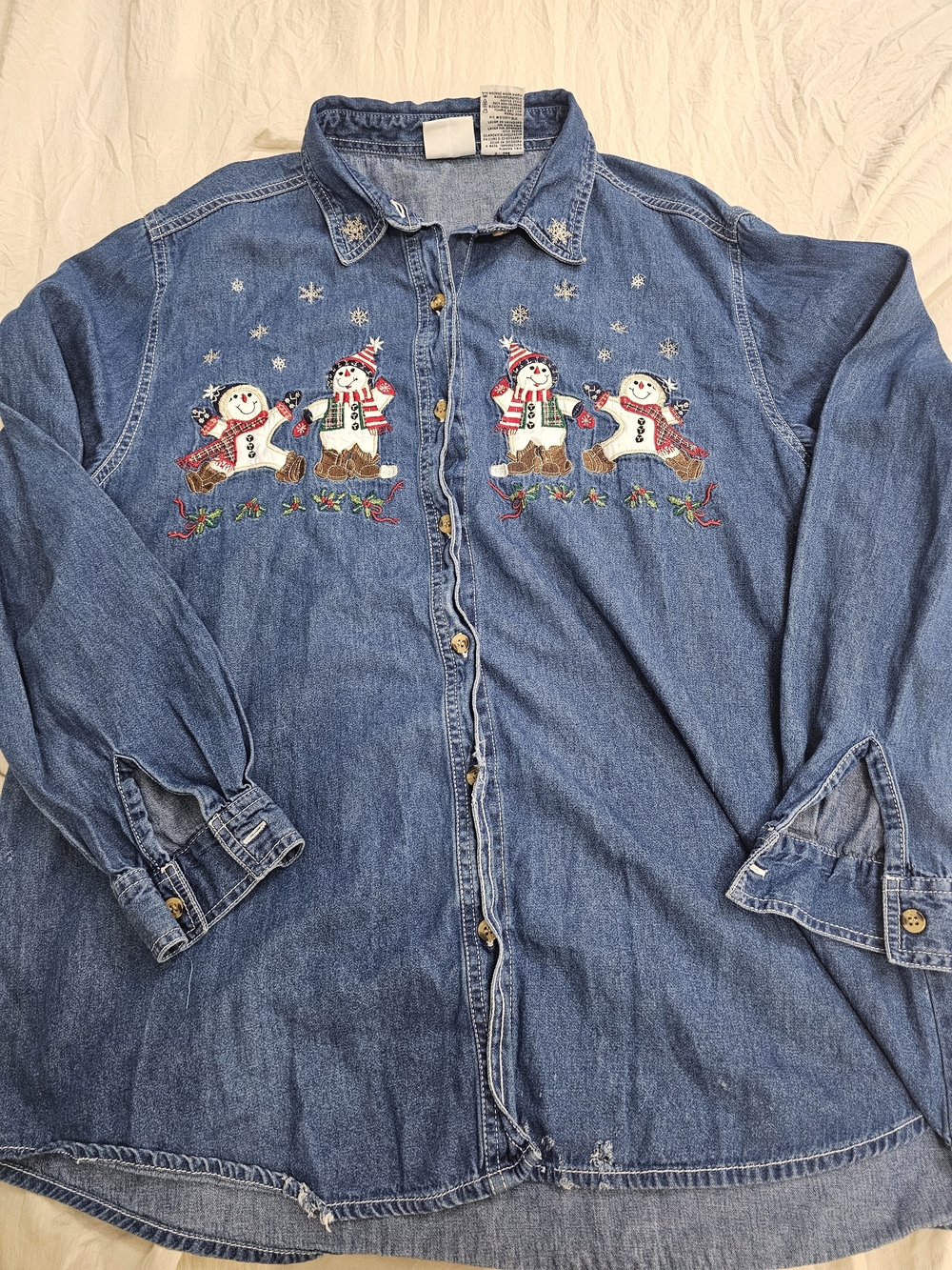 Snowman Bundle- Button-Up Shirt And Mock Neck
